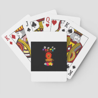 Adorable Baby Lion Art Design Motif Poker Cards
