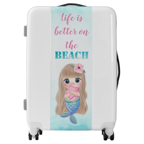 Adorable Baby Mermaid Sea Luggage