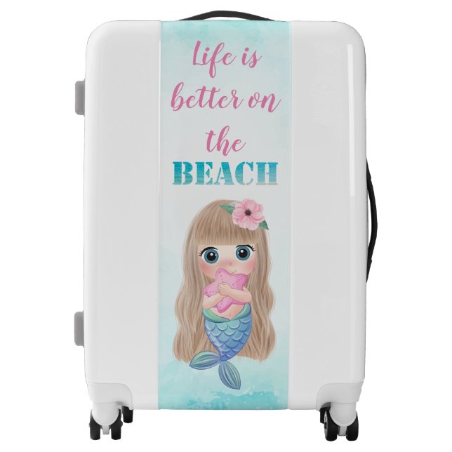 Adorable Baby Mermaid, Sea Luggage (Front)