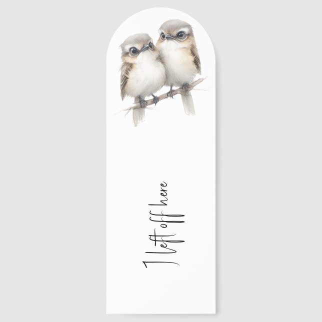 Adorable Baby Mockingbirds  Illustration Bookmarks (Front)