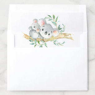 Adorable Baby & Mom Koala Bear Envelope liner
