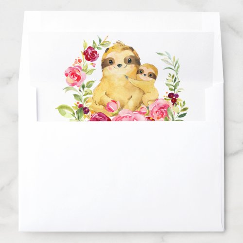 Adorable Baby  Mom Sloth Envelope liner