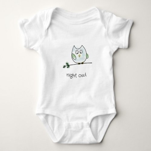 Adorable Baby Night Owl Baby Bodysuit