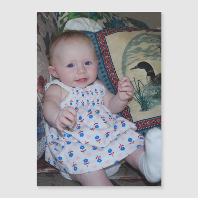 Adorable Baby on Photo It Your Way Magnetic Card (Front)