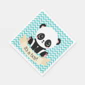 Adorable Baby Panda Blue Baby Shower Paper Napkins | Zazzle