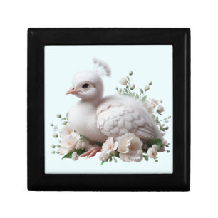 Adorable Baby Peacock & Flowers: Nature's Delight Gift Box
