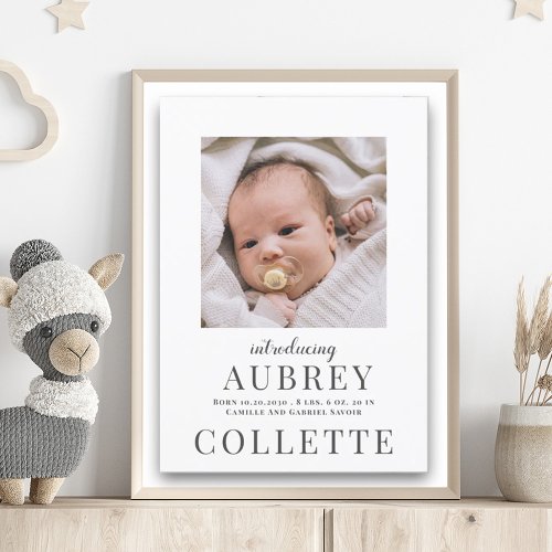 Adorable Baby Photo Birth Announcement