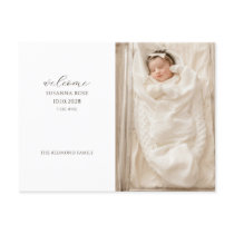 Adorable Baby Photo Birth Announcement Postcard