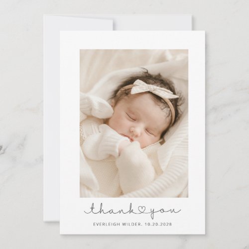 Adorable Baby Photo Thank You  Announcement