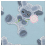 Adorable Baby Plush Toy Ram Country Blue Fabric