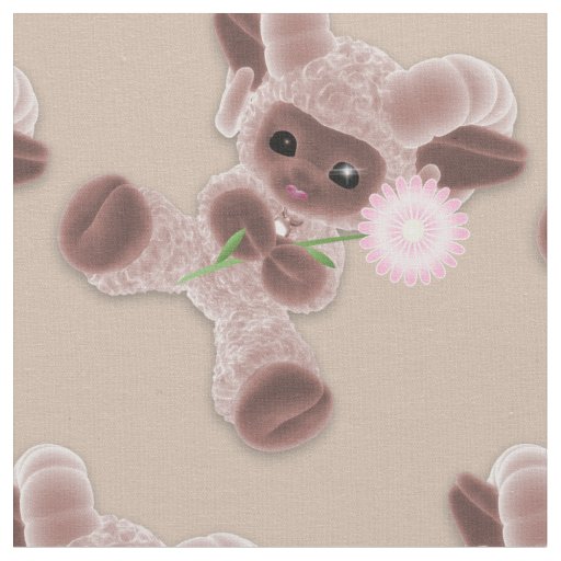 Adorable Baby Plush Toy Ram Milk Chocolate Fabric