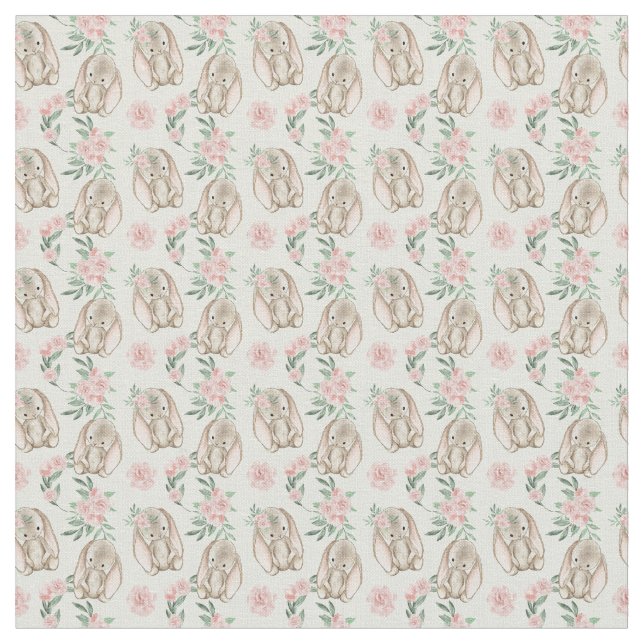 Adorable Baby Rabbit Fabric (Close Up)