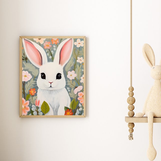 Adorable Baby Rabbit Nursery Wall Art Poster (Creator Uploaded)