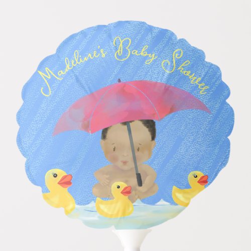 Adorable Baby Rain Rubber Ducky Umbrella Baby  Balloon