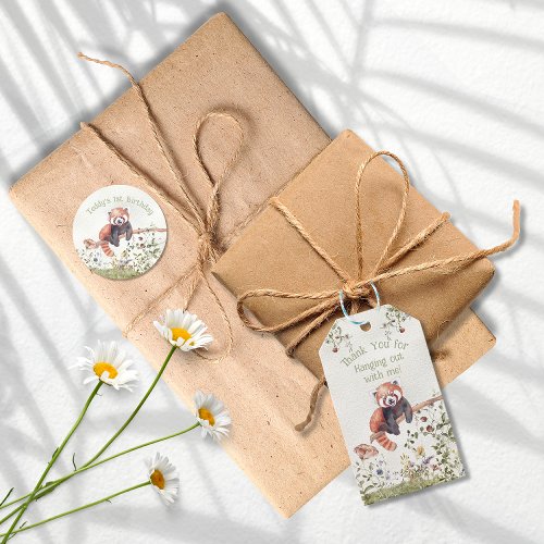 Adorable Baby Red Panda Bear Gift Tags