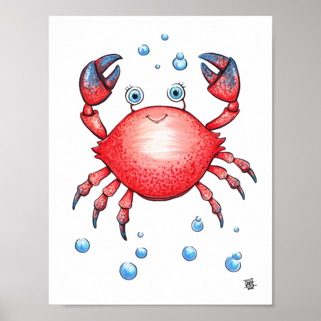 Adorable Baby Sea Crab Poster (Front)