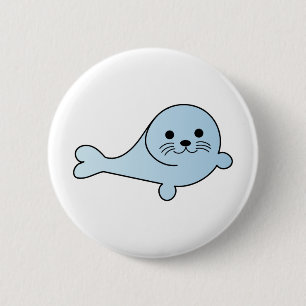 Adorable Baby Seal Button