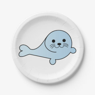 Adorable Baby Seal Paper Plates