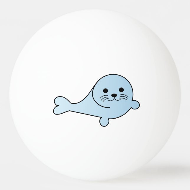 Adorable Baby Seal Ping Pong Ball (Front)
