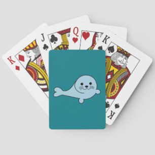 Adorable Baby Seal Poker Cards