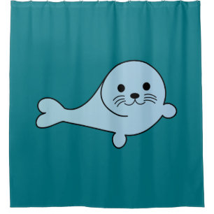 Adorable Baby Seal Shower Curtain