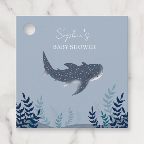 Adorable Baby Shower Under the Sea Whale Shark Favor Tags