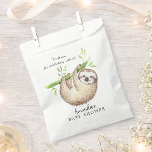 Adorable Baby Sloth Shower Favor Bags