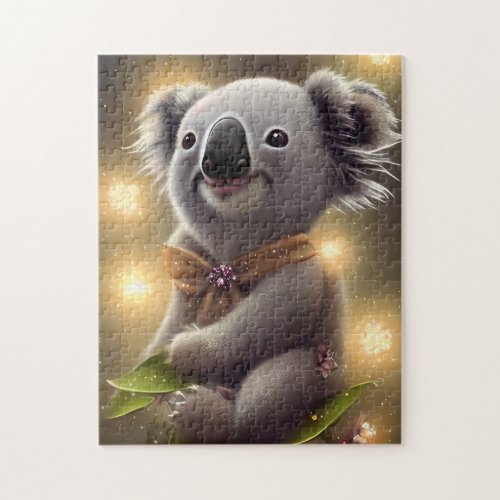 Adorable Baby Smiling Koala Bear Jigsaw Puzzle