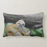 Adorable Baby Squirrel Monkey Lumbar Pillow