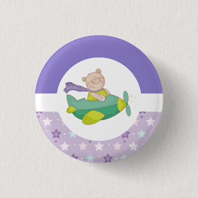 Adorable Baby Teddy Bear  Button (Front)