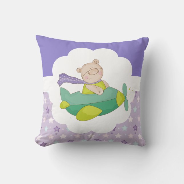Adorable Baby Teddy Bear   Throw Pillow (Front)