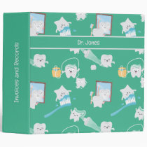 Adorable Baby Teeth Dental Office Dentist  3 Ring Binder