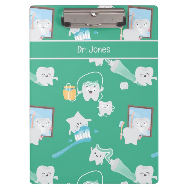Adorable Baby Teeth Dental Office Dentist  Clipboard (Front)