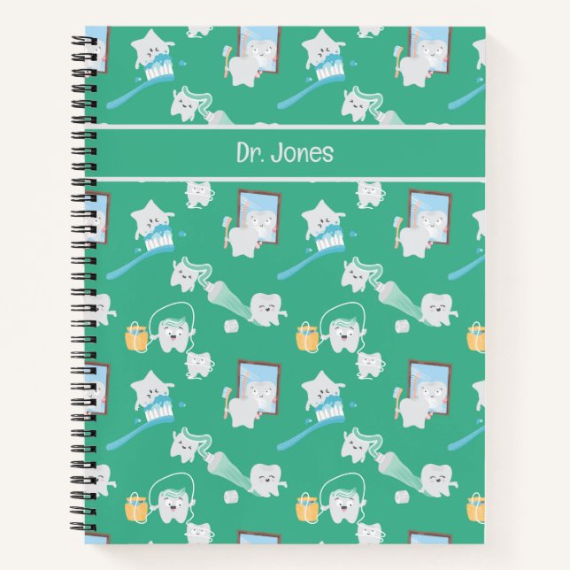 Adorable Baby Teeth Dental Office Dentist  Notebook (Front)