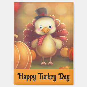 Adorable Baby Turkey Magnet