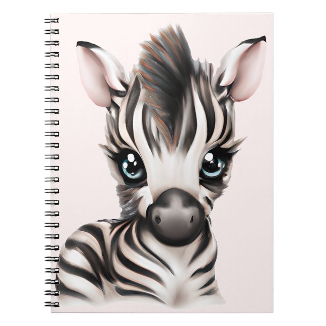 Adorable Baby Zebra Notebook (Front)