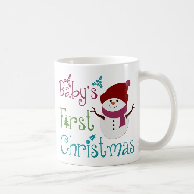 Adorable Babys First Christmas Coffee Mug (Right)