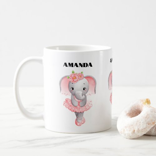 Adorable Ballerina Elephant En Pointe Coffee Mug