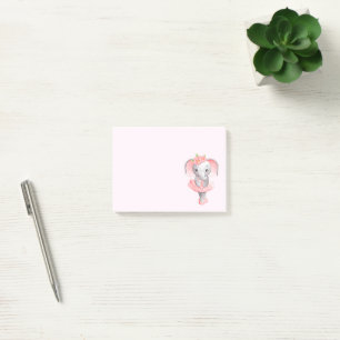 Adorable Ballerina Elephant En Pointe Post-it Notes