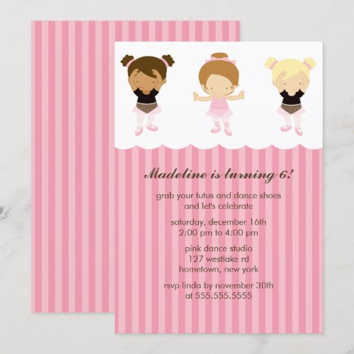 Ballet Party Invitations