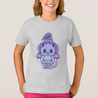 Adorable Bat Witch Cat
