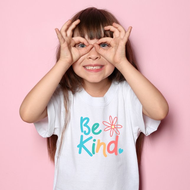 Adorable Be Kind Toddler Girls T-Shirt (Creator Uploaded)