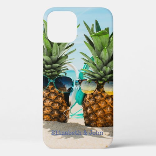 Adorable Beach Cool Pineapples iPhone 12 Case