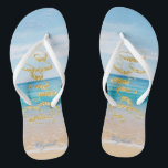 Adorable Beach Gold  Glitter Bride -Personalized Flip Flops<br><div class="desc">Cute beach with gold glittery bride and your name. Select the costume button to change the fonts style, colour and size.Any girl would love to have this elegant and stylish design .</div>