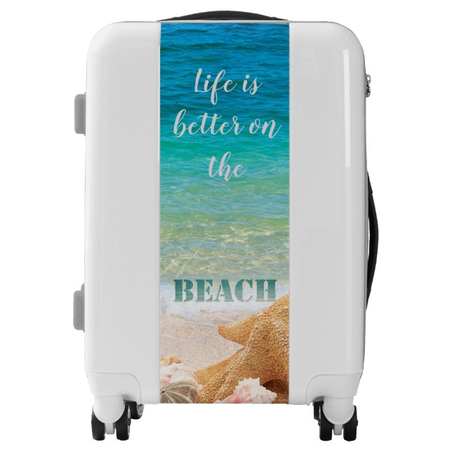 Adorable Beach, Ocean,Seashells Luggage (Front)