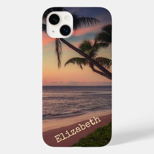 Adorable Beach Sunset Palm  Case_Mate iPhone 14 Plus Case