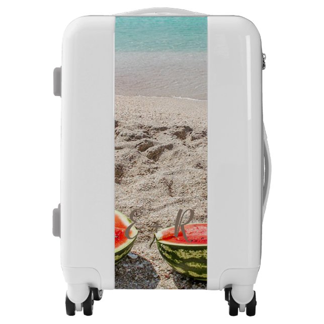 Adorable Beach Watermelon-Personalized Luggage (Front)