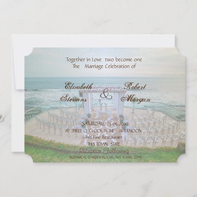 Adorable Beach  Wedding   Invitation (Front)