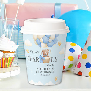 Adorable Bear Baby shower Boy Party Decoration Paper Cups