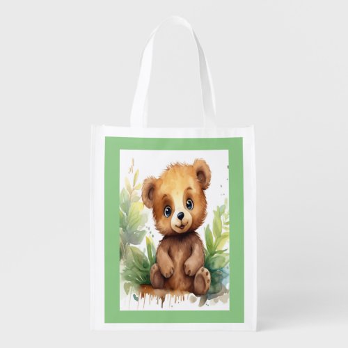 Adorable Bear Cub Grocery Bag